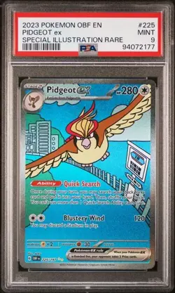 Pidgeot ex 225/197 PSA 9 Obsidian Flames Pokemon - Image 1