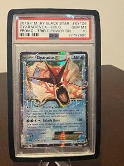 PSA 10 Gyarados EX Holo XY106 2016 Pokemon XY Triple Power Tin Black Star Promo - Image 1