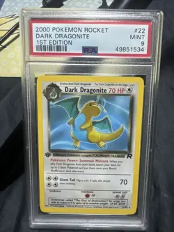Dark Dragonite 22/82 1st Edition Team Rocket Pokemon Card Psa 9 Non-Holo - Image 1