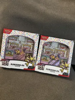 Pokemon Scarlet & Violet 151 Alakazam ex Collection Promo Booster Box two boxes - Image 1