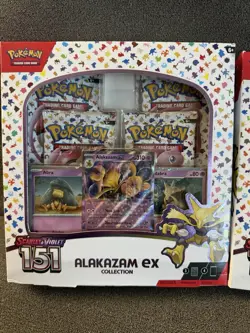 Pokemon Scarlet & Violet 151 Alakazam ex Collection Promo Booster Box two boxes - Image 3