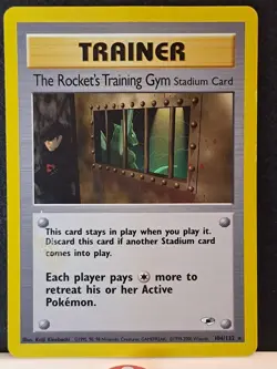 Pokemon TCG The Rockets Training Gym Gym Heroes 104/132 Regular Rare MP (Crease) - Image 2