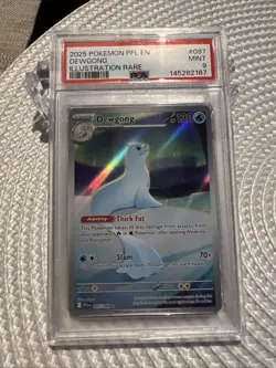 2025 Pokemon PFL En Dewgong Illustration Rare #097 PSA 9 MINT - Image 1