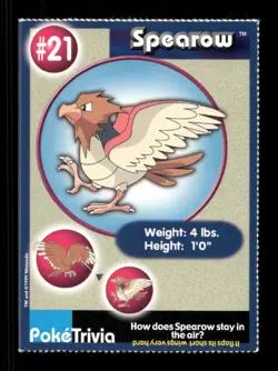 Pokemon 1999 Burger King Promo #21 Spearow - Image 1