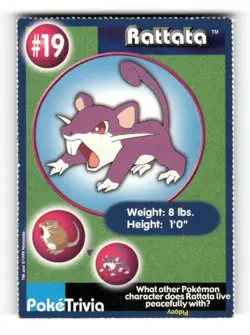 Pokemon 1999 Burger King Promo #19 Rattata - Image 1
