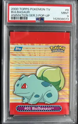 2000 Topps Pokemon TV Animation Series 3 Pop-Up Bulbasaur #8 - PSA 9 - Image 1