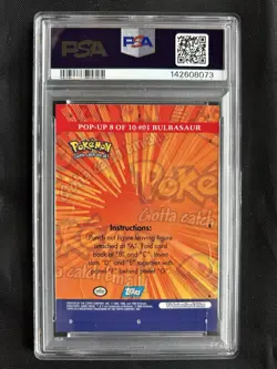 2000 Topps Pokemon TV Animation Series 3 Pop-Up Bulbasaur #8 - PSA 9 - Image 2