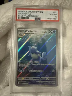 Pokemon 2023 Mew En-151/171 Wartortle Illustration PSA 10 Gem Mint - Image 1