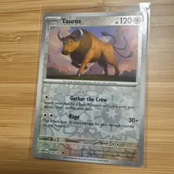 Pokemon TCG * Scarlet & Violet 151 * 128/165 Tauros U * REVERSE HOLO * NM - Image 1