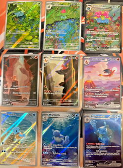 Pokemon 151 Starters Evo Lines Illustration Rare and SIR Set - Image 1
