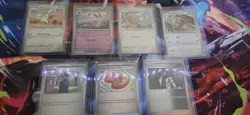 28 Card Lot Pokemon Prismatic Evolution Ex/Pokeball/Trainer - Image 5