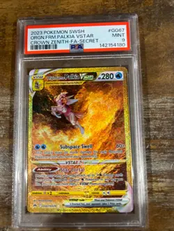 POKEMON 2023 Crown Zenith Full Art Secret ORIGIN FORME PALKIA Vstar #GG67 PSA 9 - Image 1
