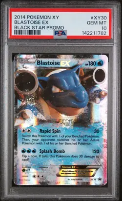 2014 POKEMON XY BLACK STAR PROMO #XY30 BLASTOISE EX PSA 10 - Image 1