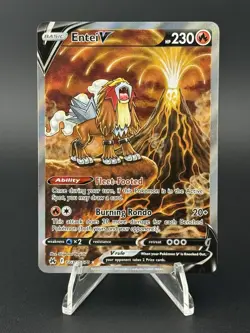 Pokemon TCG Entei V Crown Zenith: Galarian Gallery GG36/GG70 Holo Ultra Rare - Image 1