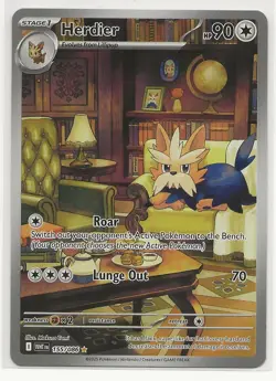 Pokemon Herdier 155/086 White Flare Illustration Rare Full Art Near Mint - Image 1