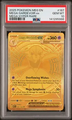 2025 POKEMON MEG EN-MEGA EVOLUTION MEGA HYPER RARE #187 MEGA GARDEVOIR EX PSA 10 - Image 1
