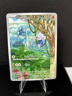 Pokemon Stellar Crown Meditite 153/142 Illustration Rare - Image 1