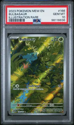 Pokemon Bulbasaur 166/165 Sv: Scarlet & Violet 151 PSA 10 - Image 1