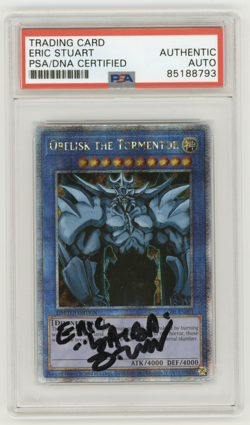 PSA Signed Eric Stuart Yu-Gi-Oh Obelisk The Tormentor LC01-EN001 Limited Edition - Image 1