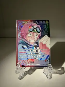 One Piece Koby OP11-001 Fist of Divine Speed Leader Alt Art Foil - Image 1