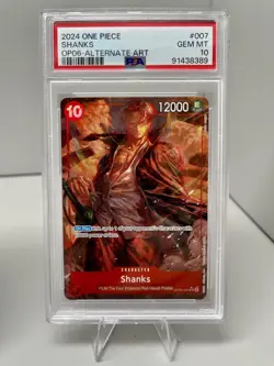 Shanks Alt. Art OP06-007 One Piece Wings of the Captain EN PSA 10 GEM MINT - Image 1