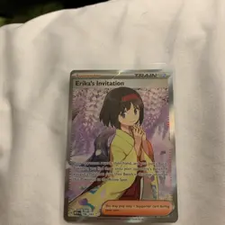 Pokemon TCG Erika's Invitation Scarlet & Violet Holo Ultra Rare Card 196/165 - Image 1