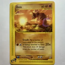 Onix 91/147 Aquapolis Common 60 HP Regular Basic Pokemon TCG Card 2002 - Image 1