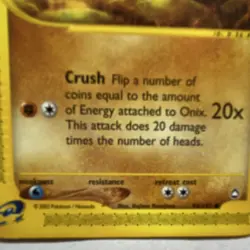 Onix 91/147 Aquapolis Common 60 HP Regular Basic Pokemon TCG Card 2002 - Image 4