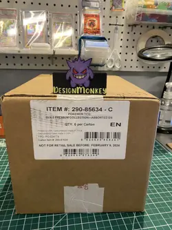 SEALED CASE 6x ex Premium Collection Paldean Fates SV04.5 Pokemon 820650856341 - Image 1