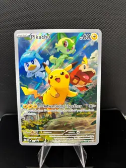 Pokemon Scarlet Violet Pikachu 027 Black Star Promo - Image 1