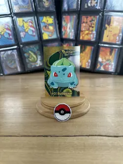 Pokemon Topps Bulbasaur #01 PC2 TV Animation Series Light Blue Logo NM - Image 1