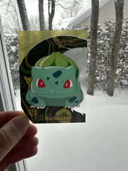 Pokemon Topps Bulbasaur #01 PC2 TV Animation Series Light Blue Logo NM - Image 3