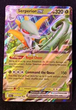 Serperior ex 3/86 - Black Bolt Holo Double Rare - Pokemon TCG Card (NM) English - Image 1
