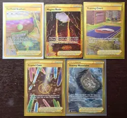 Pokemon Cards Lot (Gold Rare Stadium Full Arts - Sword And Shield Era - M/NM) - Image 1