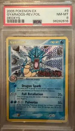 2005 pokemon ex gyarados deoxys rev foil psa 8 NM-MT - Image 3