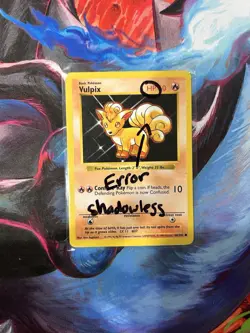 Vulpix HP Error Base Set 68/102 Unlimited Pokemon Card 1999 WOTC - Image 2