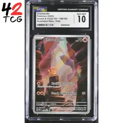 CGC Gem Mint 10 Charmander 168/165 Pokemon Scarlet & Violet 151 MEW EN - Image 1