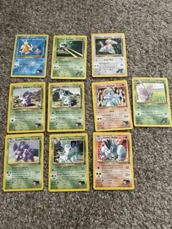 Lots Of Vintage Giovanni’s And Sabrina’s Pokemon Cards MP/HP - Image 1