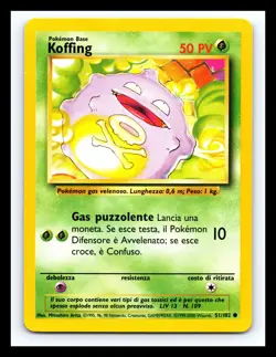 💥 Koffing | Pokemon TCG 1999 | (Base Set) Non Holo Vintage # 51/102 - Image 1