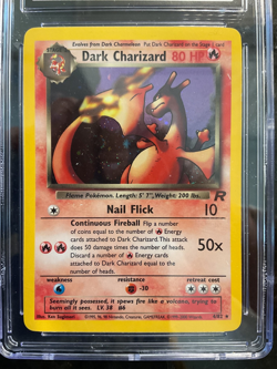 Pokemon Dark Charizard 2000 Team Rocket 4/82 HOLO R CGC 8.5 NM/Mint+ - Image 3