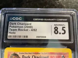 Pokemon Dark Charizard 2000 Team Rocket 4/82 HOLO R CGC 8.5 NM/Mint+ - Image 4