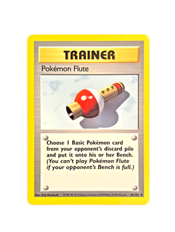 Pokemon Flute 86/102 Trainer Uncommon NM POKEMON TCG Base Set Unlimited ENGLISH - Image 1
