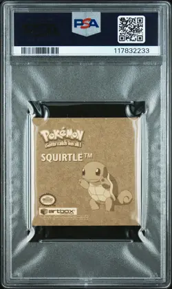 1999 POKEMON STICKERS SER 1 RARE GOLD STICKERS #G06 SQUIRTLE PSA 8 - Image 2