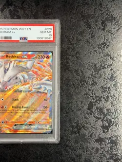 2025 POKEMON WHITE FLARE EN RESHIRAM ex #020 GEM MT 💎 PSA 10 - Image 2