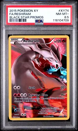 2015 POKEMON BLACK STAR PROMO RESHIRAM #XY74 PSA 8.5 NM #116104709 - Image 1