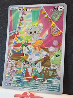 Pokemon TCG Minccino 182/162 Sv05: Temporal Forces Illustration Rare NM - Image 4