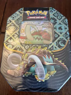 Pokemon Paldean Fates Great Tusk EX Tin (4 Packs) New Sealed English NEW SEALED - Image 1