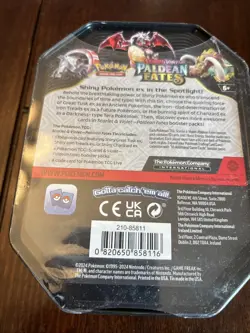 Pokemon Paldean Fates Great Tusk EX Tin (4 Packs) New Sealed English NEW SEALED - Image 2