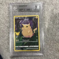 2021 Pokemon Celebrations Pikachu Full Art #005 25th Anniversary BGS 9 TCG - Image 1