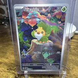 Pokemon TCG Sewaddle Illustration Rare Holo 087/086 Sv: White Flare English - Image 1